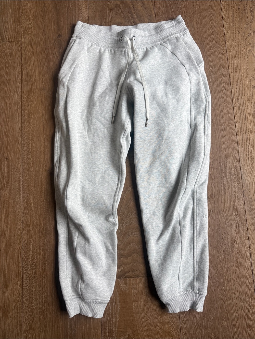 Lululemon Light Gray Jogger Sweatpants with Drawstring